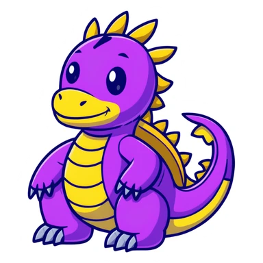 purple robot dragon sticker