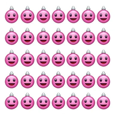 Aesthetic clean girl pink Christmas emojis sticker