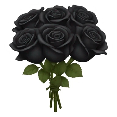 Bundle of black roses sticker