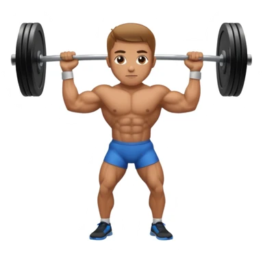 person lifting barbell sticker