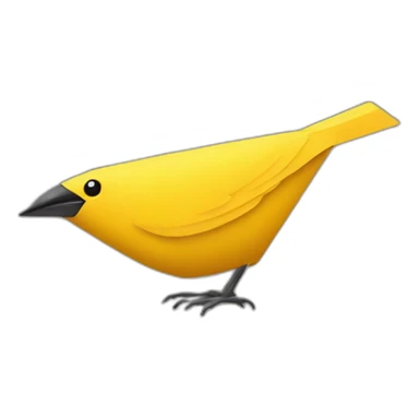Yellow Triangular Bird sticker