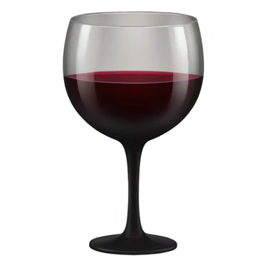 Black gothic wine cup with red wine sticker