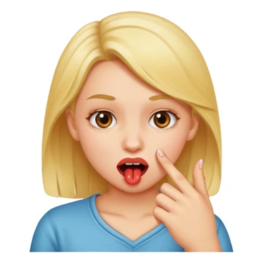 Chica mordiendose el dedo sticker