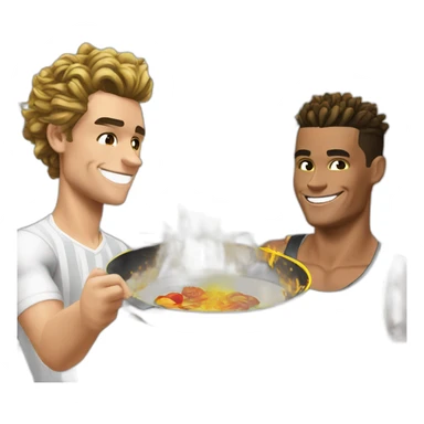 Griezmann and Ronaldo cooking sticker