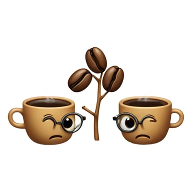 3 coffee beans reading sticker