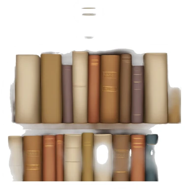neutral stack of books sticker
