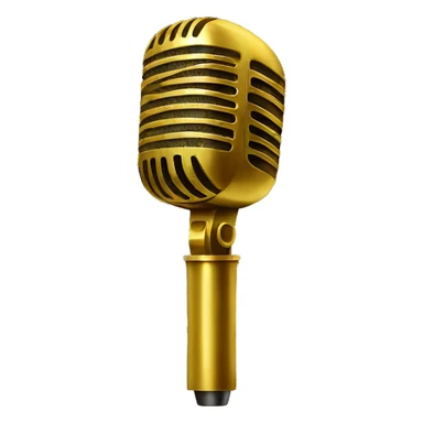 golden microphone sticker