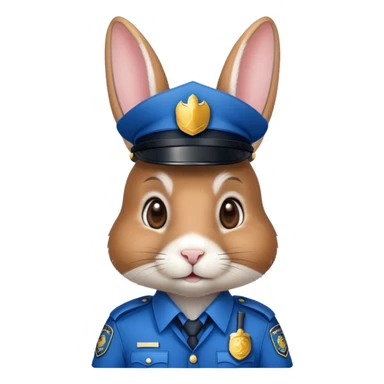 Policeman rabbit  sticker