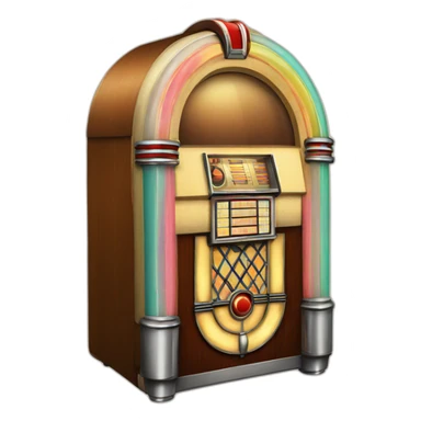 cartoon vintage jukebox sticker