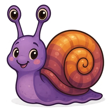 purple snail sticker