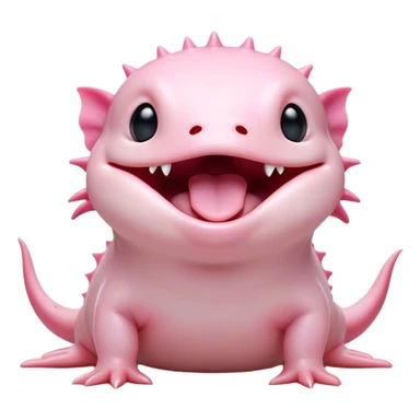 Cinematic Cute Yawning Axolotl Portrait Emoji, Head tilted slightly with a dramatic, wide-open yawn, showcasing smooth, pale pink skin with softly drooping feathery gills, eyes barely open in drowsy contentment, Simplified yet irresistibly adorable features, highly detailed, glowing with a soft, cozy glow, high shine, relaxed yet expressive, stylized with a touch of whimsy, bright and endearing, soft glowing outline, capturing the essence of a sleepy yet affectionate aquatic creature, so drowsy it feels like it could stretch out of the screen and curl up for a nap! sticker