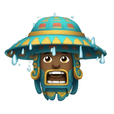 Tlaloc raining sticker