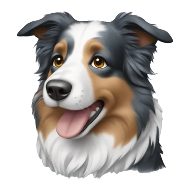 Border collie, with a blue merle coat sticker