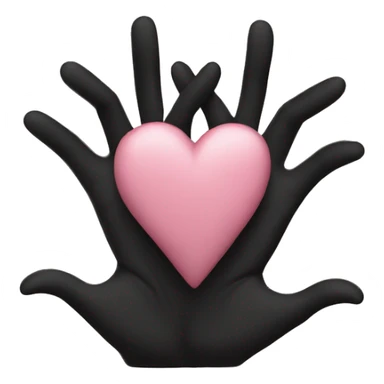 Hands forming a heart sticker