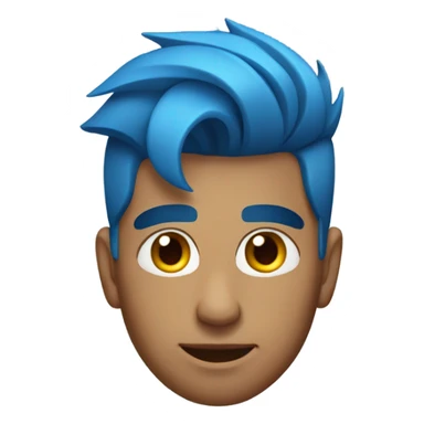 create a man with blue hair and a low tapper fade sticker