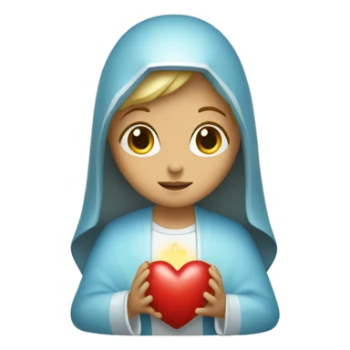 holy mary heart sticker
