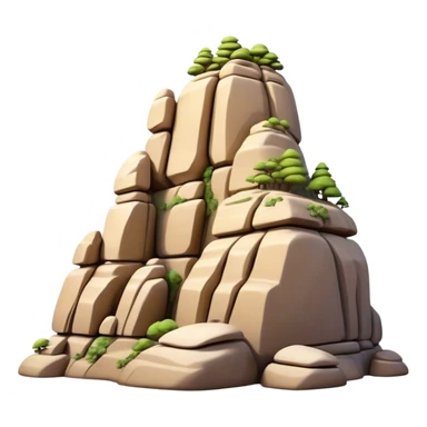 Cinematic Realistic Raouche Rocks Landmark Emoji, depicted with dramatic natural rock formations along the Beirut coastline rendered with intricate detail and dynamic natural lighting. sticker