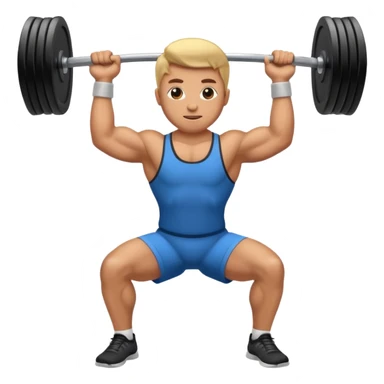 Create gym emojis, of all kinds of routines, examples, skewer with the bar, legs, etc. sticker