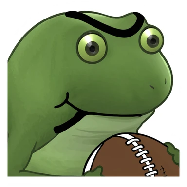 Green football helmet sticker