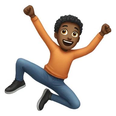 person doing star jump sticker