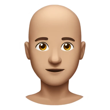 bald figure with captivating gaze sticker