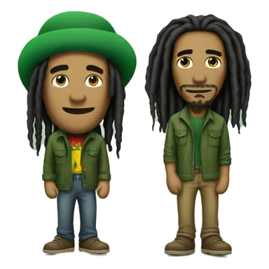 Bob Marley with joint sticker