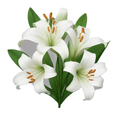 White lilies  sticker