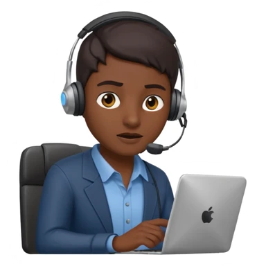 mean looking phone scammer in sketchy call center from pakistan ] sticker