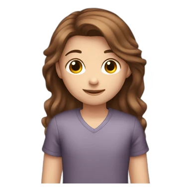 boy-brown-hair big hug girl with brown-hair sticker