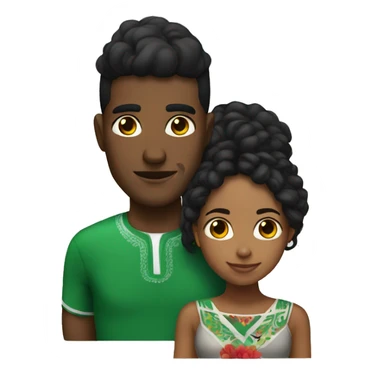 Mexican guy and black girl together  sticker