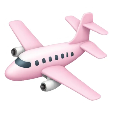 Cute light pink airplane  sticker
