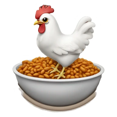 Chicken and beans sticker