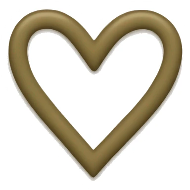 Khaki heart sticker