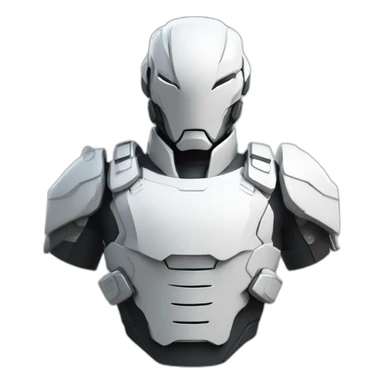 futuristic white Phantom squad Infiltration armored breastplate arms sticker