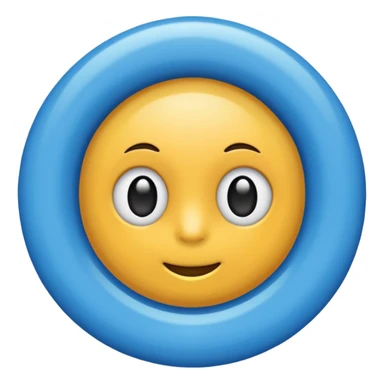 Chulito blanco dentro de un círculo azul sticker