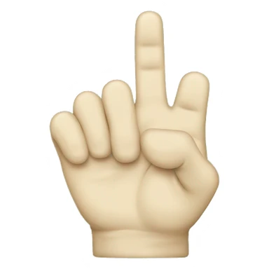 Up index finger in green color sticker