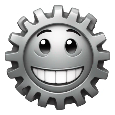 The gear is smiling sticker