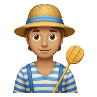 Gondolier striped shirt sticker