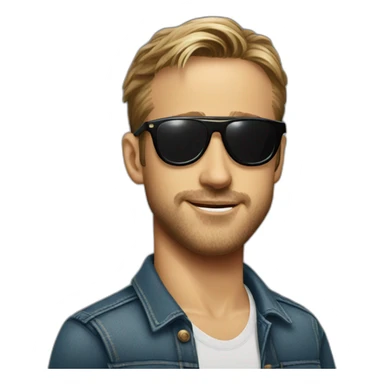 Ryan gosling wearing sunglasses sticker