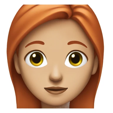 Red hair tall girl with one brown eye and one green eye sticker