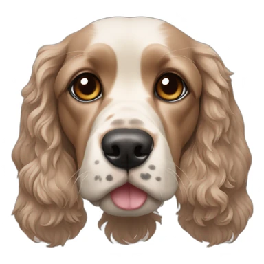 Cocker spaniel color canela triste sticker