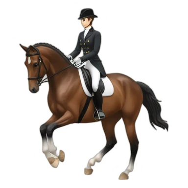 original dressage horse sticker