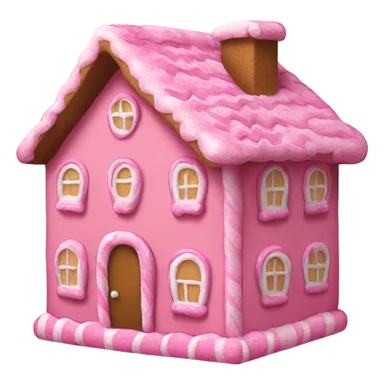 A pink gingerbread house sticker