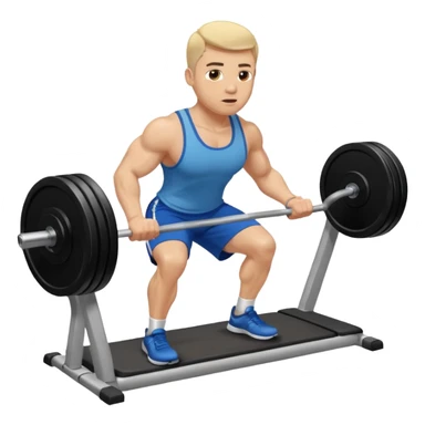 ligth man exercising on the gym sticker