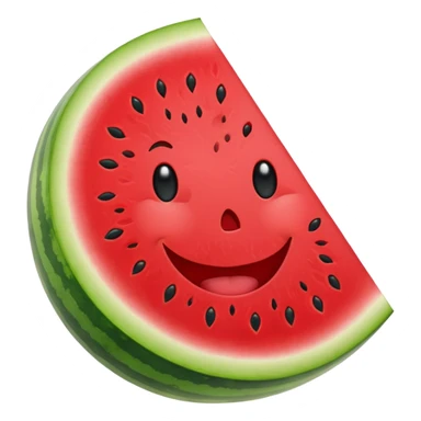 watermelon smile hAlf slice sticker