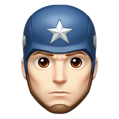 Captain America face sticker