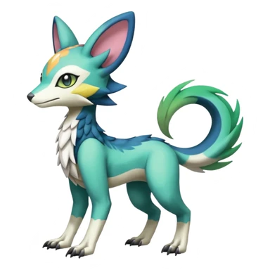 Meloetta-Vernid-Trico-Sergal-Pokémon-Fakémon-fusion-hybrid-creature sticker