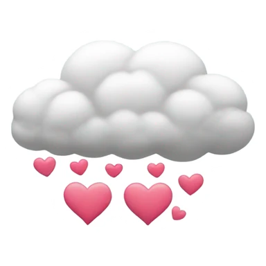 cloud emoji with hearts sticker