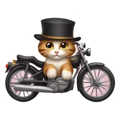 Gatto che ride con cappello sticker