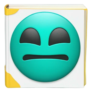 teal hardcover book labeled “DSM-5-TR” with clean white text and a yellow smiley face icon sticker